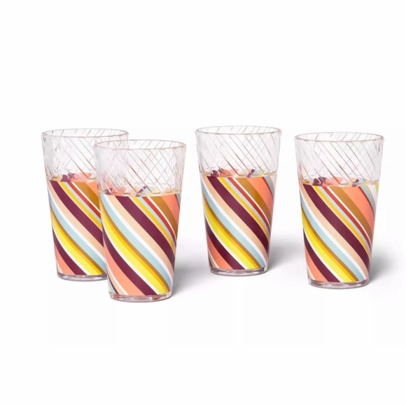 🔖 MISSONI For Target 20th Anniversary 4 Pack Tumbers Striped Cups Drinkware - Picture 2 of 6